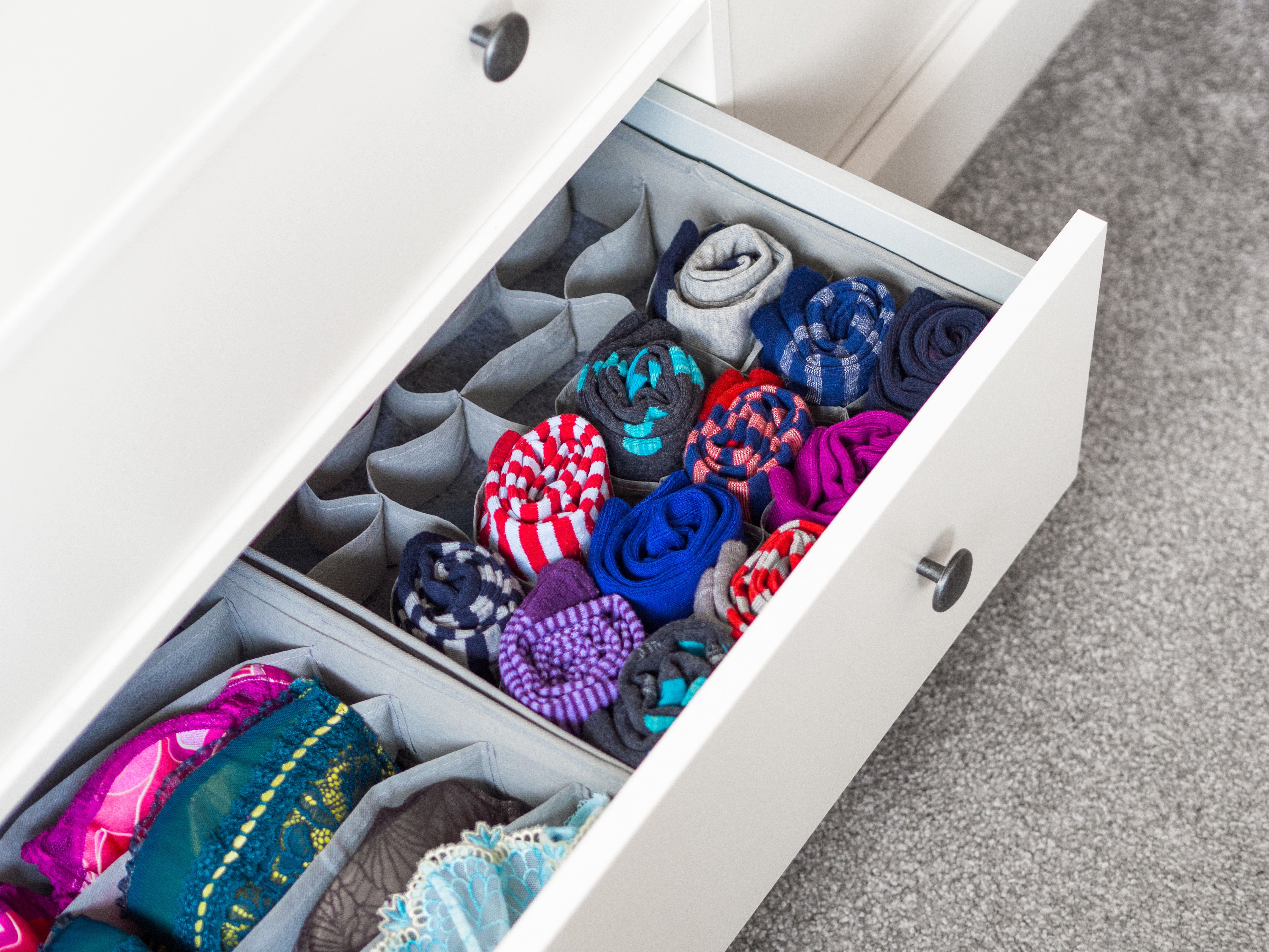 3 Pack Storage Drawer Organiser Storage Box Tidy Socks Bra Tie Underwear Divider 3 Pack Storage Drawer Organiser Storage Box Tidy Socks Bra Tie Underwear Divider